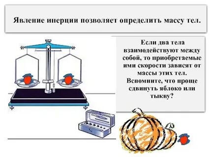 Инерция взаимодействие тел масса тела