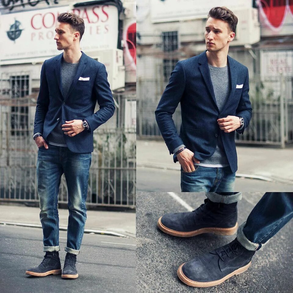 Туфли с джинсами мужские. Мужская обувь с чем носить