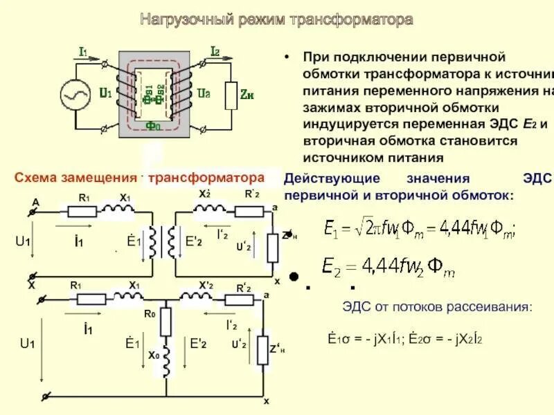 Включение трансформатора в сеть