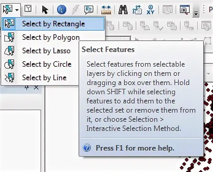 Select features. Select features