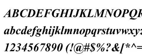 Font style italic bold