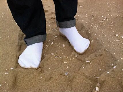 Feet in white socks