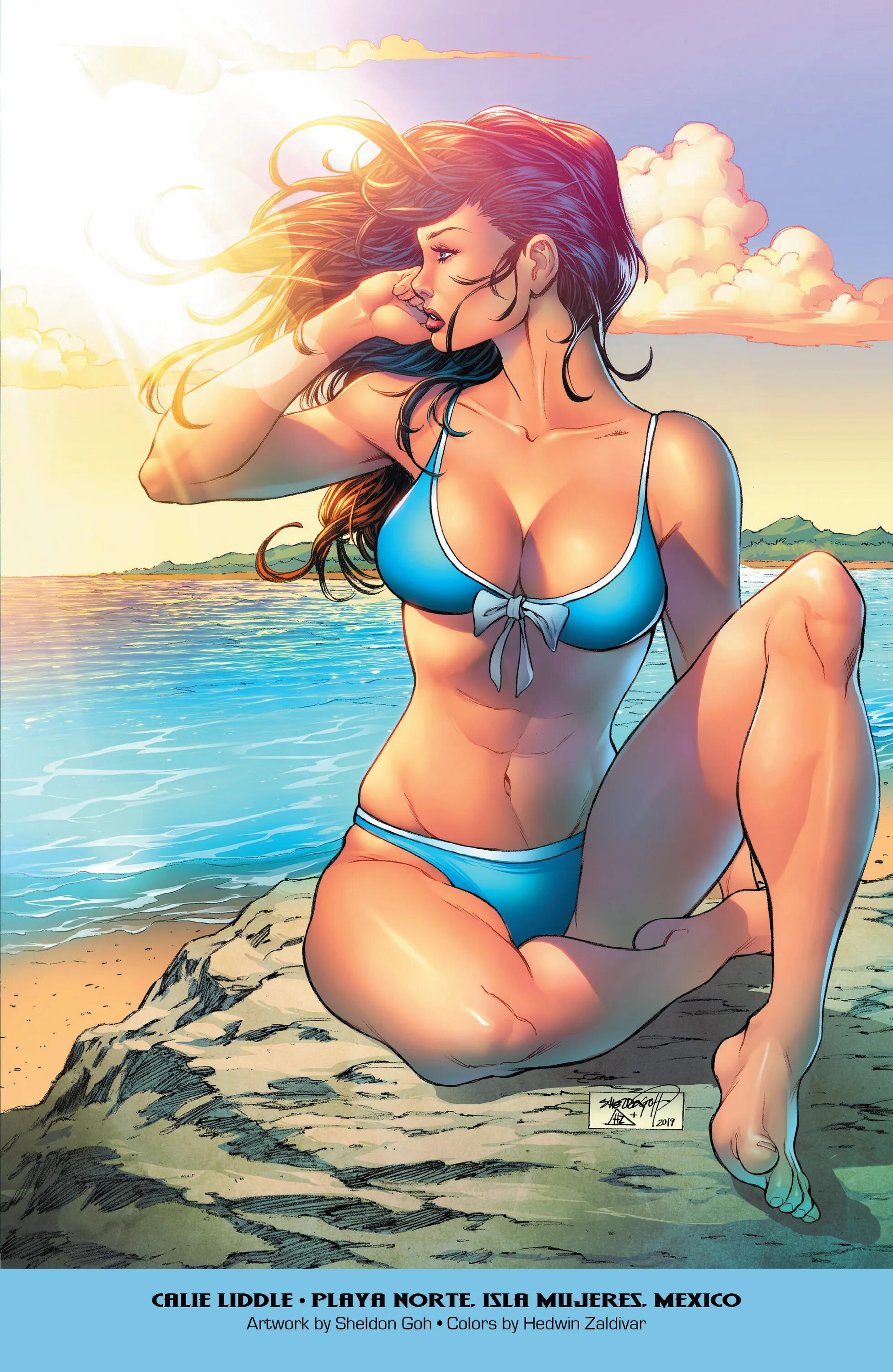 Арт комикс 18. Пляж арт в комиксном стиле. Grimm Fairy Tales Swimsuit. Zenescope комиксы Art в купальниках. Fairy Tales пляжные девушки.