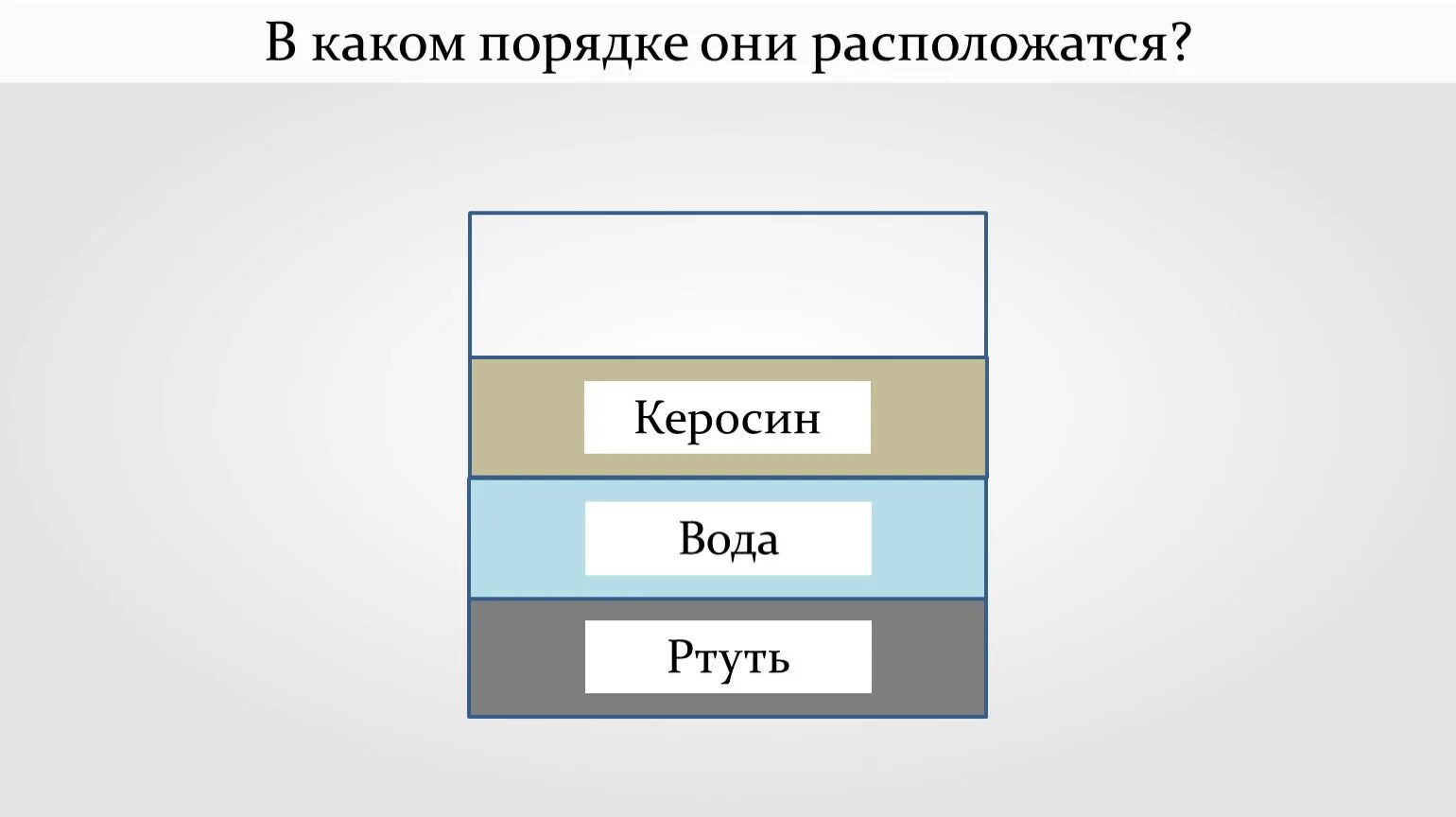 В каком сосуде находится ртуть вода бензин. Вода керосин ртуть. В каком порядке располагается. Ртуть в воде. В сосуд налиты ртуть вода и керосин.