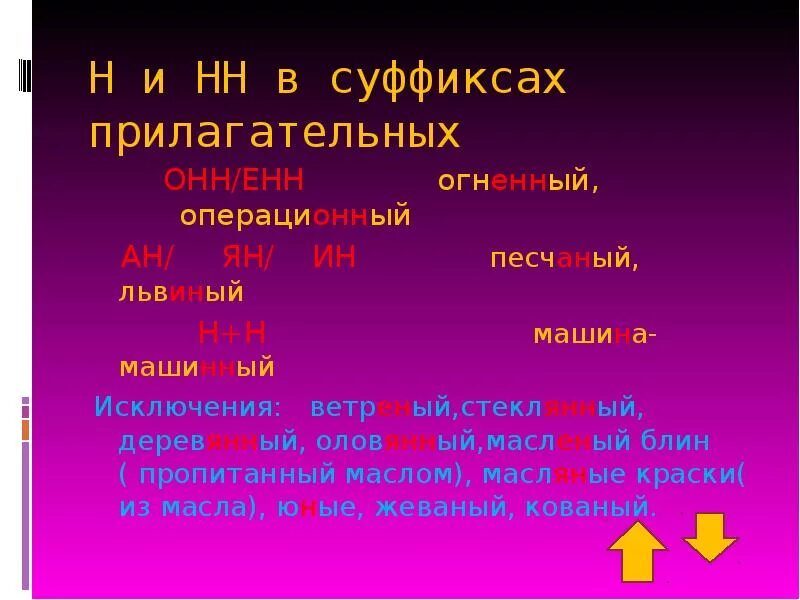 Есть суффикс ин. Н И НН В прилагательных. Прилагательные с суффиксом онн Енн.