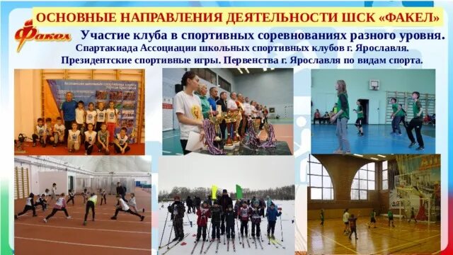 Президентский спортивный клуб. Шск факел. спортивные игры школьных спортивных клубов. направление деятельности спортивного клуба. форма участия в спортивных соревнованиях.