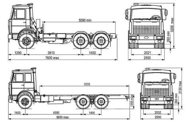 Маз расстояние. Колесная база МАЗ 6303. МАЗ 6303 габариты кузова. Габариты МАЗ 5336 бортовой. Ширина рамы МАЗ 6303.