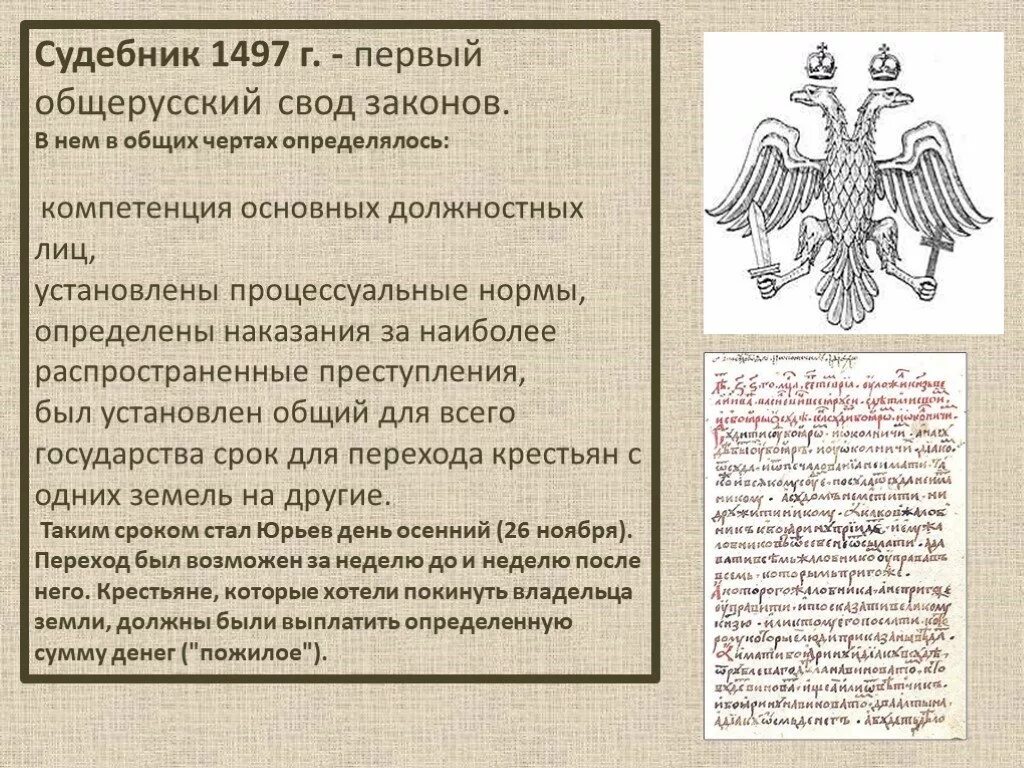 Общерусский Судебник 1497. Свод законов Судебник 1497. Первый общерусский свод законов. Судебник первый свод законов. Первый общерусский свод