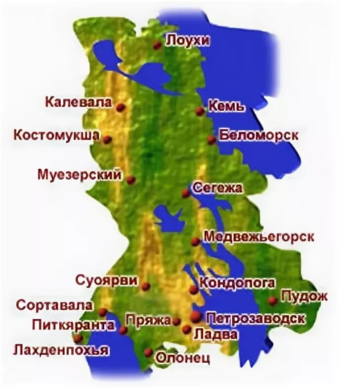 Центром какой промышленности является сегежа кондопога пудож. Республика Карелия достопримечательности на карте. Карта Карелии с населенными пунктами. Карта Карелии с городами и достопримечательностями. Туристическая карта Карелии.