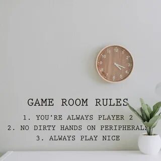 My room rules poster