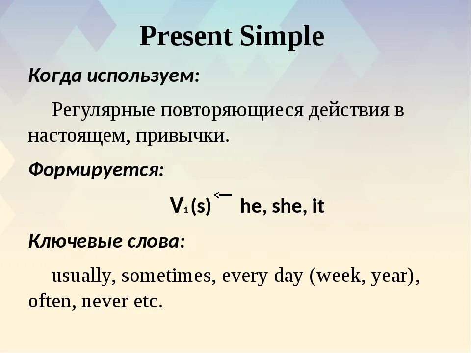 Регулярно повторяющиеся действия