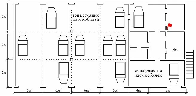 Стоянки автомобилей пожарная безопасность. Схема расстановки транспортных средств в гараже. Схема расстановки транспортных средств в боксе. План схема расстановки транспортных средств. План размещения Автотранс.