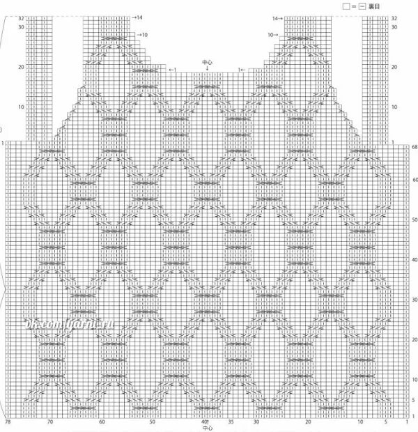 Узор для жилета спицами