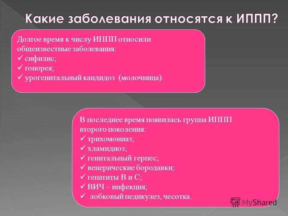 К условиям заболевания относятся. ИППП второго поколения. К урогенитальным инфекциям относятся. . Инфекции, передающиеся половым путѐм второго поколения.