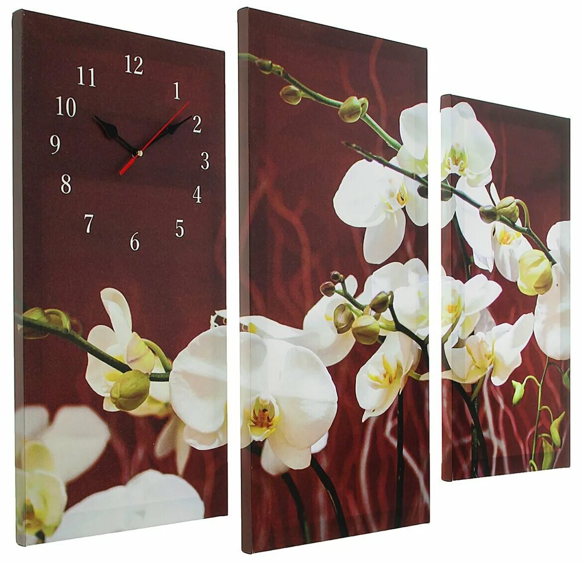 модульная картина с часами. часы настенные модульные «влюблённая пара на мелководье», 60 × 80 см. холст с часами. модульные часы настенные. модульные часы настенные.