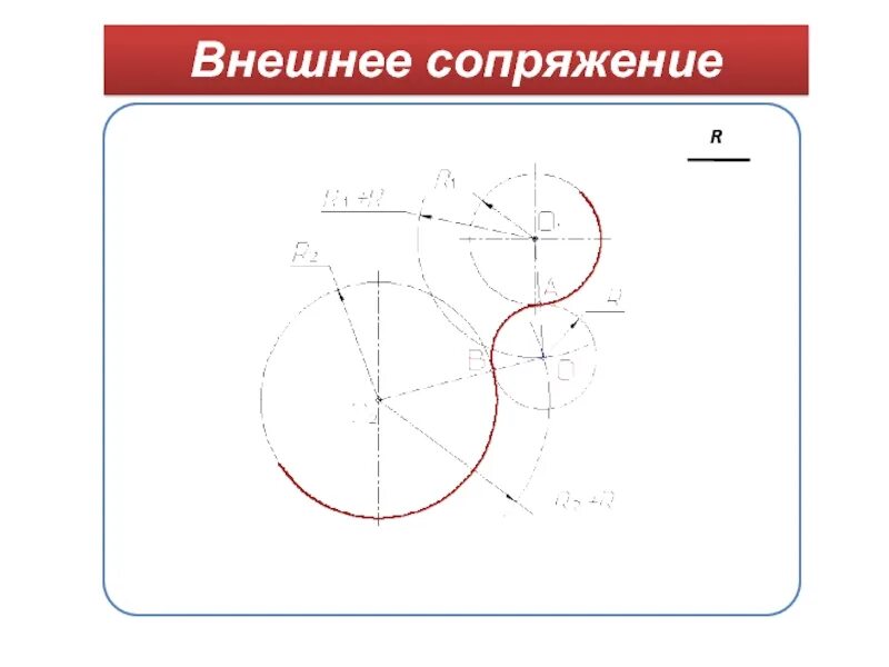 Астахов сопряжение 8 читать. Сопряжение Инженерная Графика. Сопряжение в черчении. Внешнее сопряжение. Сопряжение фигур.