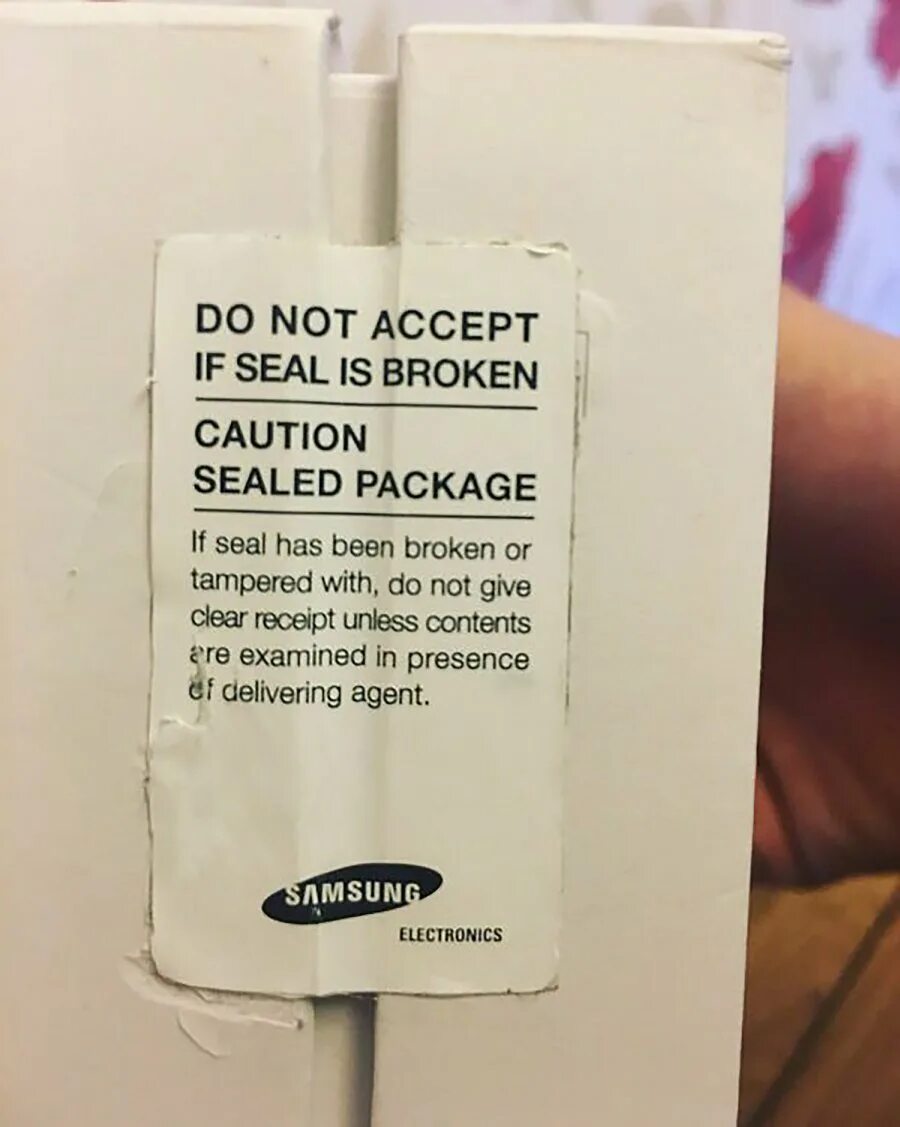 Do not accept if Seal is broken Samsung. Do not accept if Seal is broken Caution Sealed package Samsung. Do not accept Samsung. Do not accept if Seal is broken наклейка.