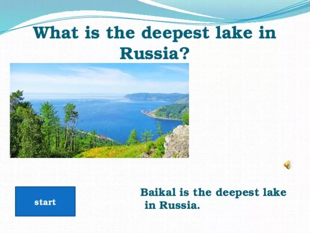 The world deepest lake is lake