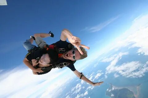He s crazy skydiving