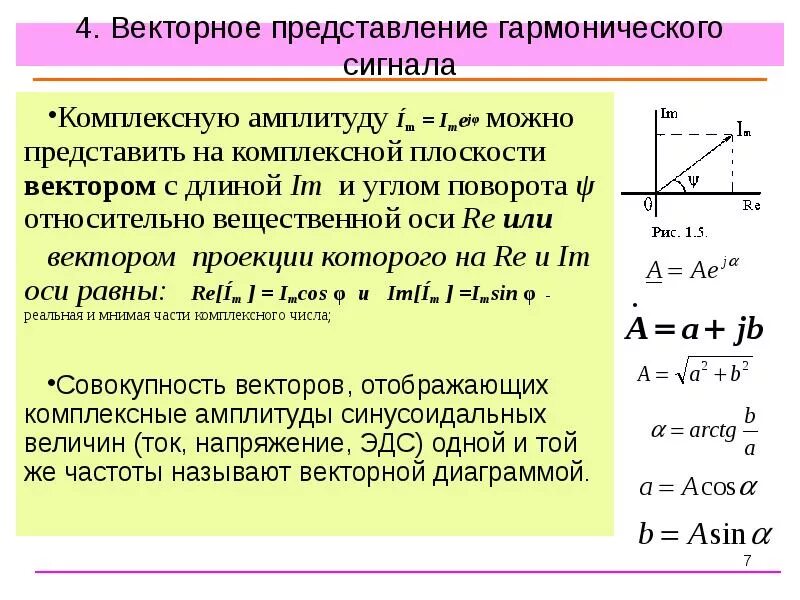 Амплитуда синусоидального сигнала. Представление вектор. представление гармонического сигнала в комплексной форме. векторное представление сигналов. векторное представление векторов.