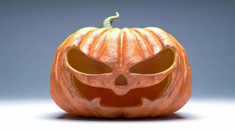 3D Модель. halloween pumpkin evil low-poly. 