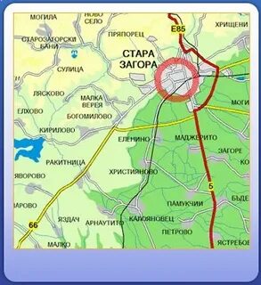 Карта стара загора