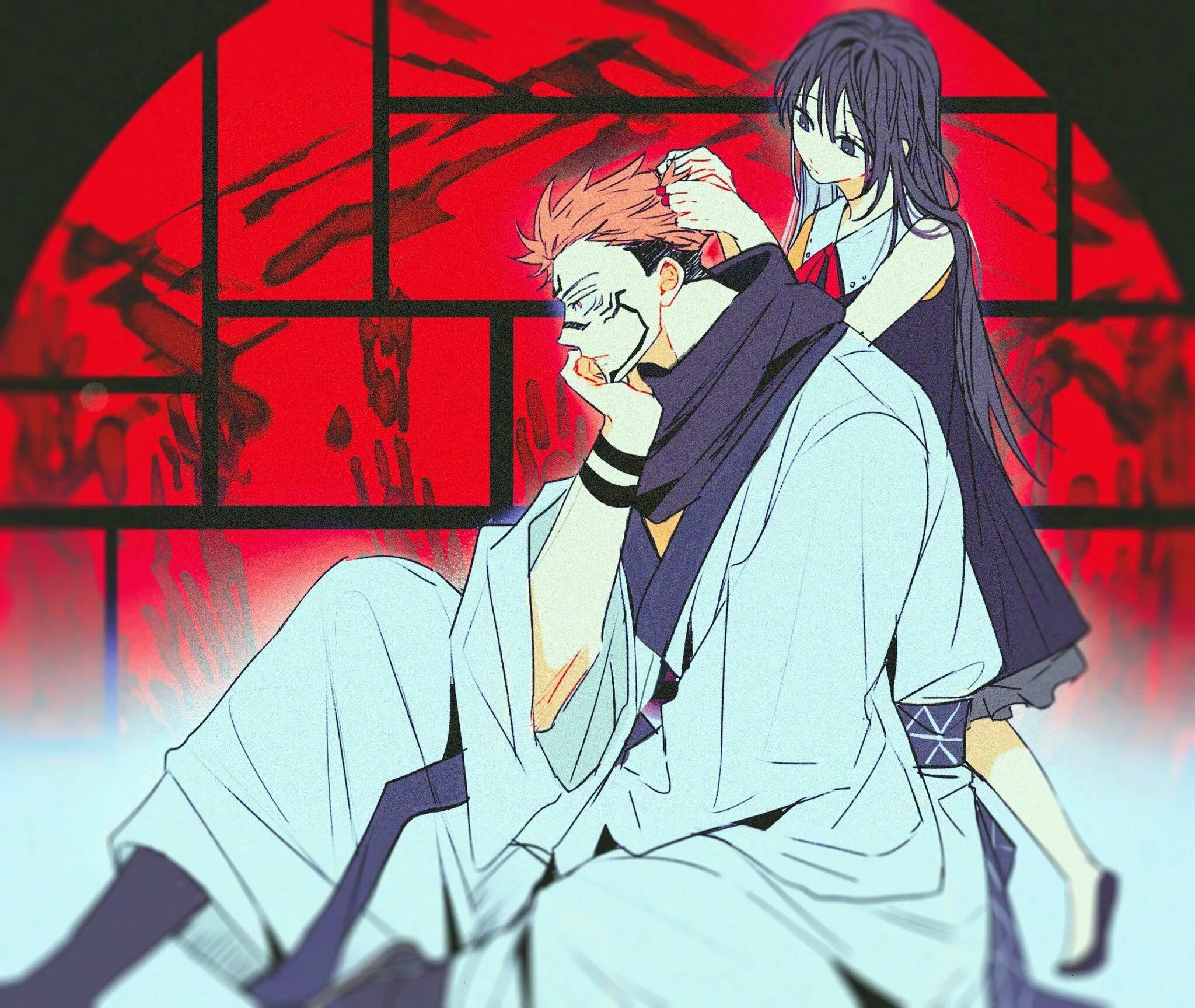 Фушигуро и сукуна манга. Jujutsu kaisen сукуна. Тодзи и годжо. Тодзи фушигуро. Фушигуро и сукуна.