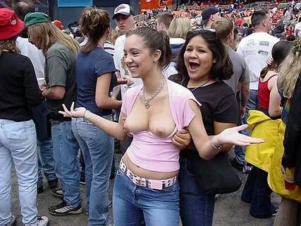 Public boob show