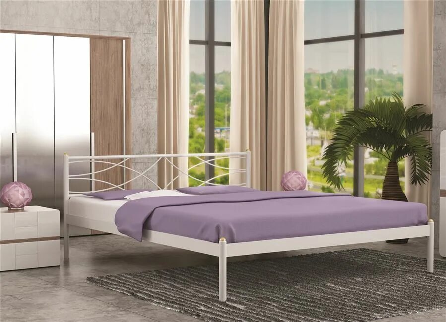 Кровать металлическая 140х200