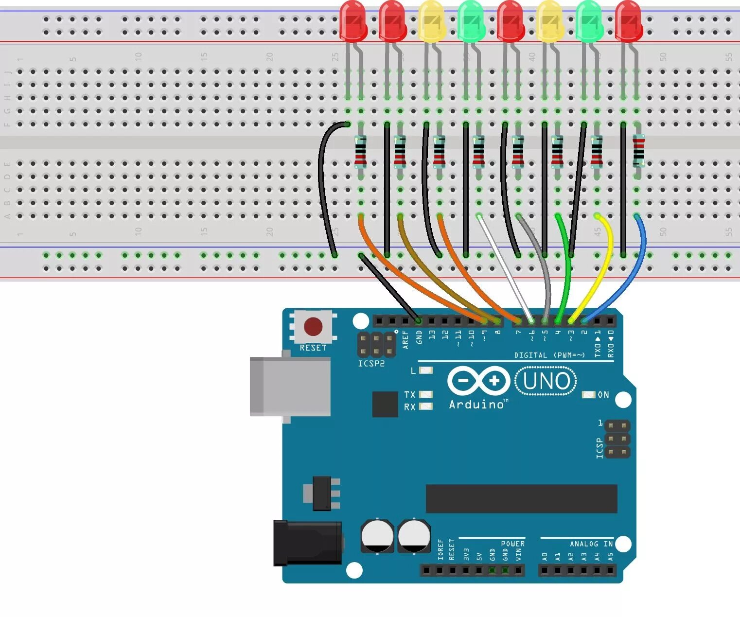 Ардуино уно светодиод. Светодиод к ардуино на ардуино уно. 8 Светодиодов ардуино. Arduino uno RGB светодиод. Ардуино диод