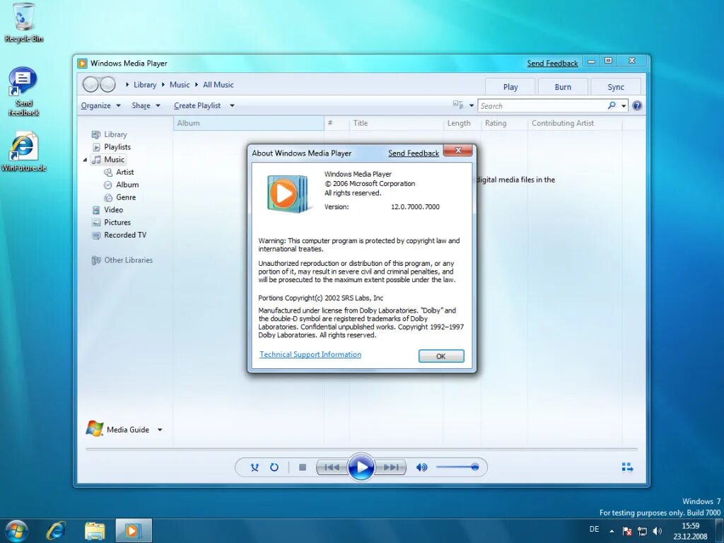 Player windows 7. Windows 7 build 7000 русская версия. Проигрыватель виндовс. Windows Media Player. Плеер виндовс 7.