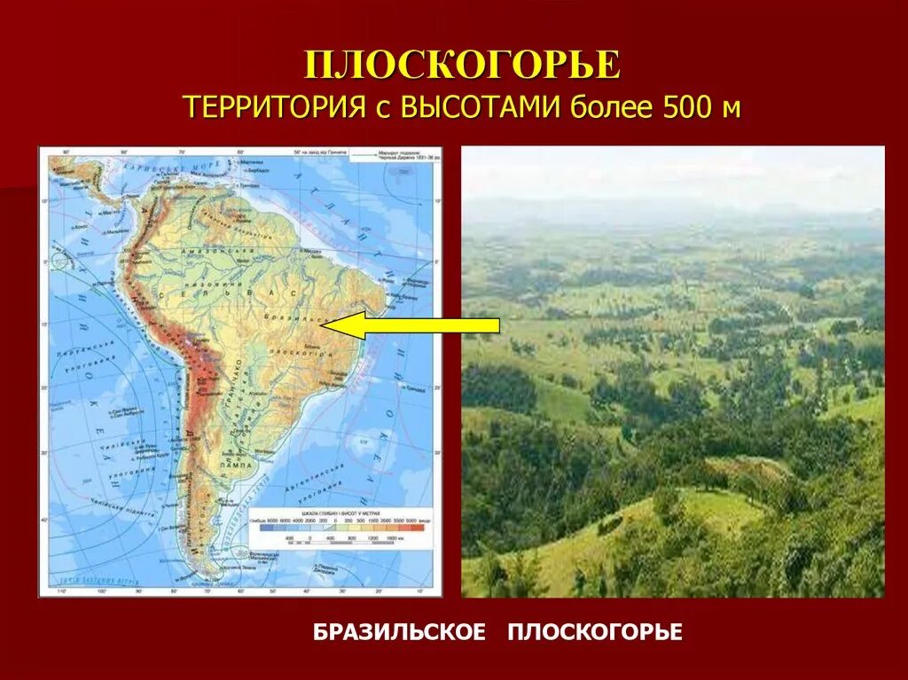 Бразильское и Гвианское плоскогорье. Бразильское плоскогорье рельеф. Бразильское плоскогорье на карте. Бразилтскоеплоскогорье на карте. Бразильское плоскогорье реки