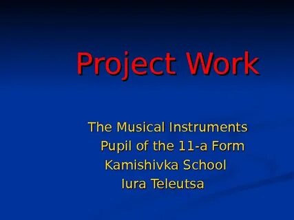 Project work