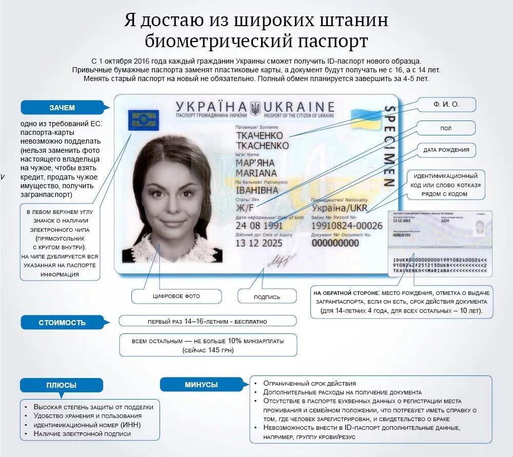 Биометрический паспорт как выглядит: подробная информация