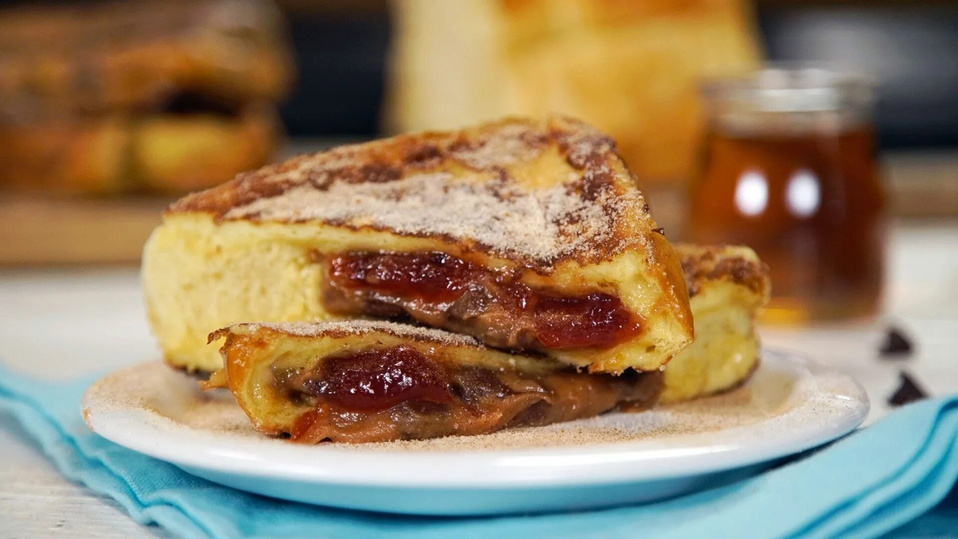 Rhode toast. Strawberry cream french toast. overfried toast. surge toast. english french toast.