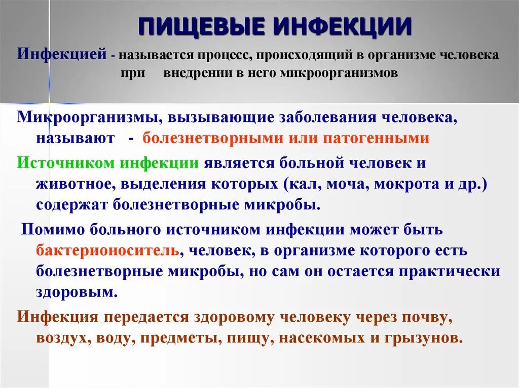 Процессы болезни человека. Основные пищевые инфекции. Пищевые инфекции и пищевые отравления. Пищевые инфекции: причины возникновения. Понятие пищевые инфекции.