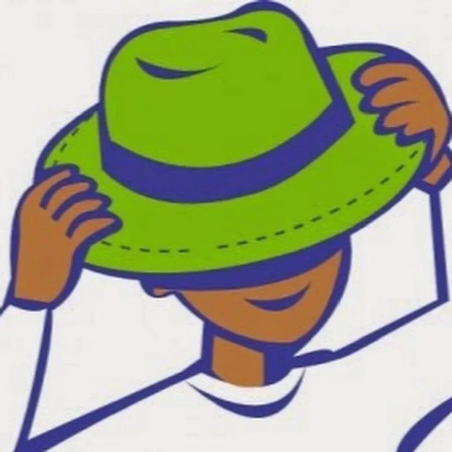 Человек в зелёной шляе. Нарисовать шляпу. Шляпа мультяшная.