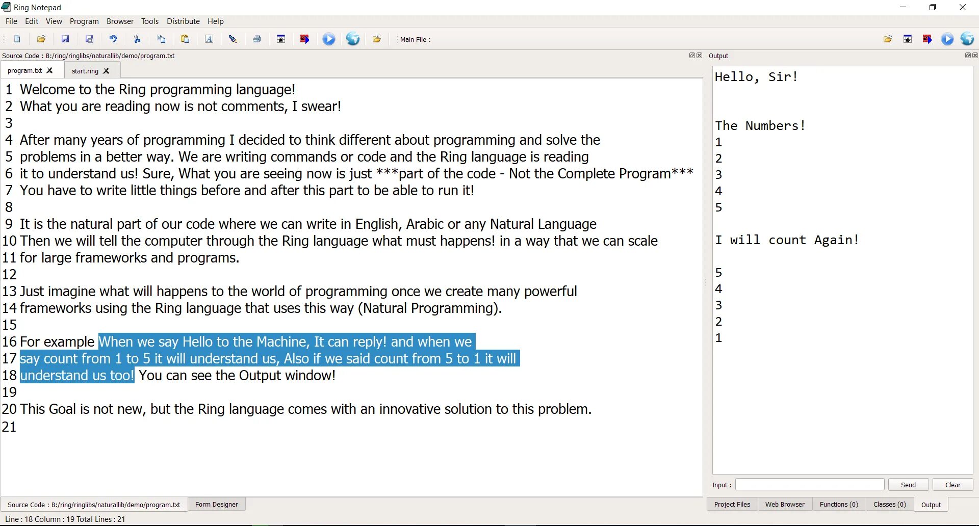 Ring язык программирования код. Кольцо программиста. Программа Ring. Natural language Programming. When is the programme