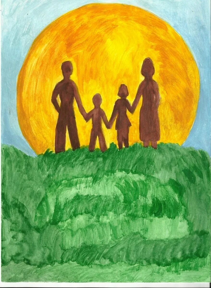 Рисунок на тему моя семья. Рисунок на тему счастливая семья. Детские рисунки на тему семья. Рисунок на тему семь. Год семьи в искусстве