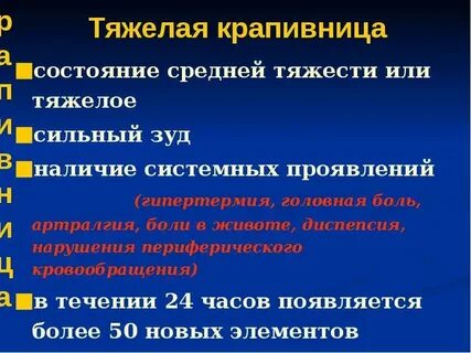 Температура при крапивнице
