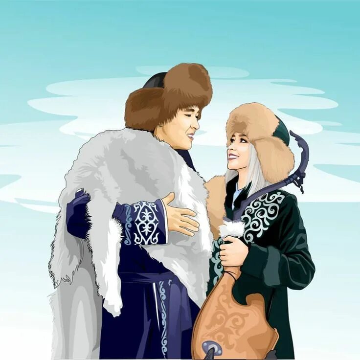 День влюбленных в казахстане 15 апреля. Козы Корпеш и баян Сулу. Влюбленные в национальных казахских костюмов. Казахский национальный костюм парень девушка. Казахские иллюстрации.