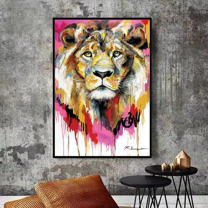 Лев живопись. Картина "лев". Лев на холсте. Лев на холсте. Лев кандинов живопись.