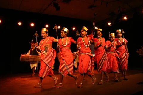Tribal dance performance in Delhi.