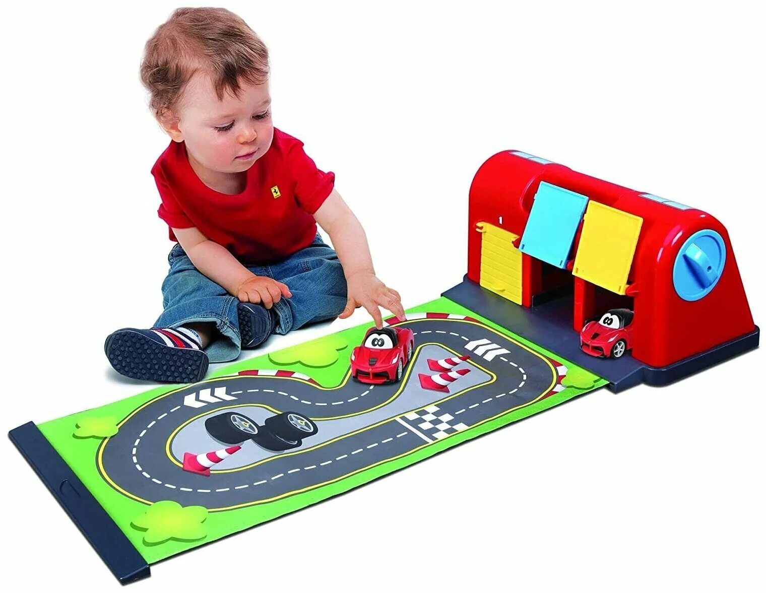 Junior ferrari. Игрушка коллекция Roll-away Raceway w 1pc LAFERRARI 16-88806. Джуниор Феррари. Трек Junior Ferrari детский. Bburago Junior парковка.