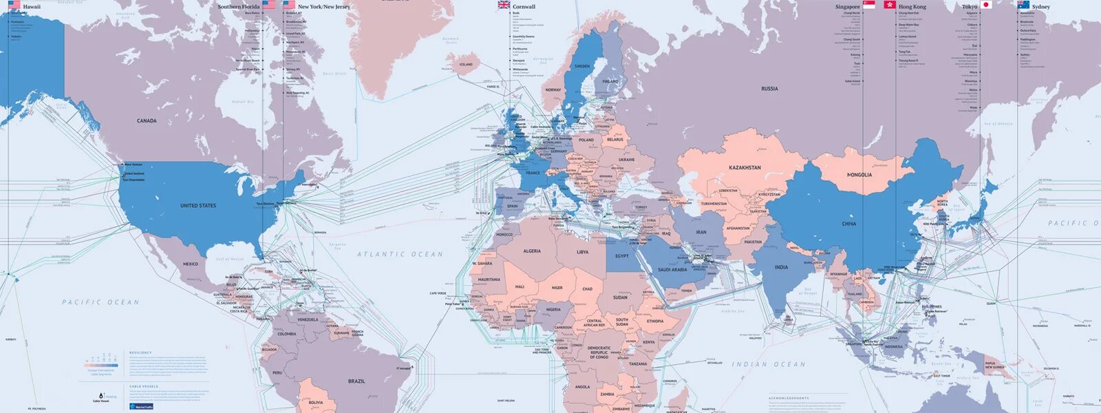 Кабели интернета в мире. Трансатлантический кабель интернет карта. Карта подводных оптоволоконных кабелей. Карта интернет кабелей в мире. Карта подводных кабелей интернета.