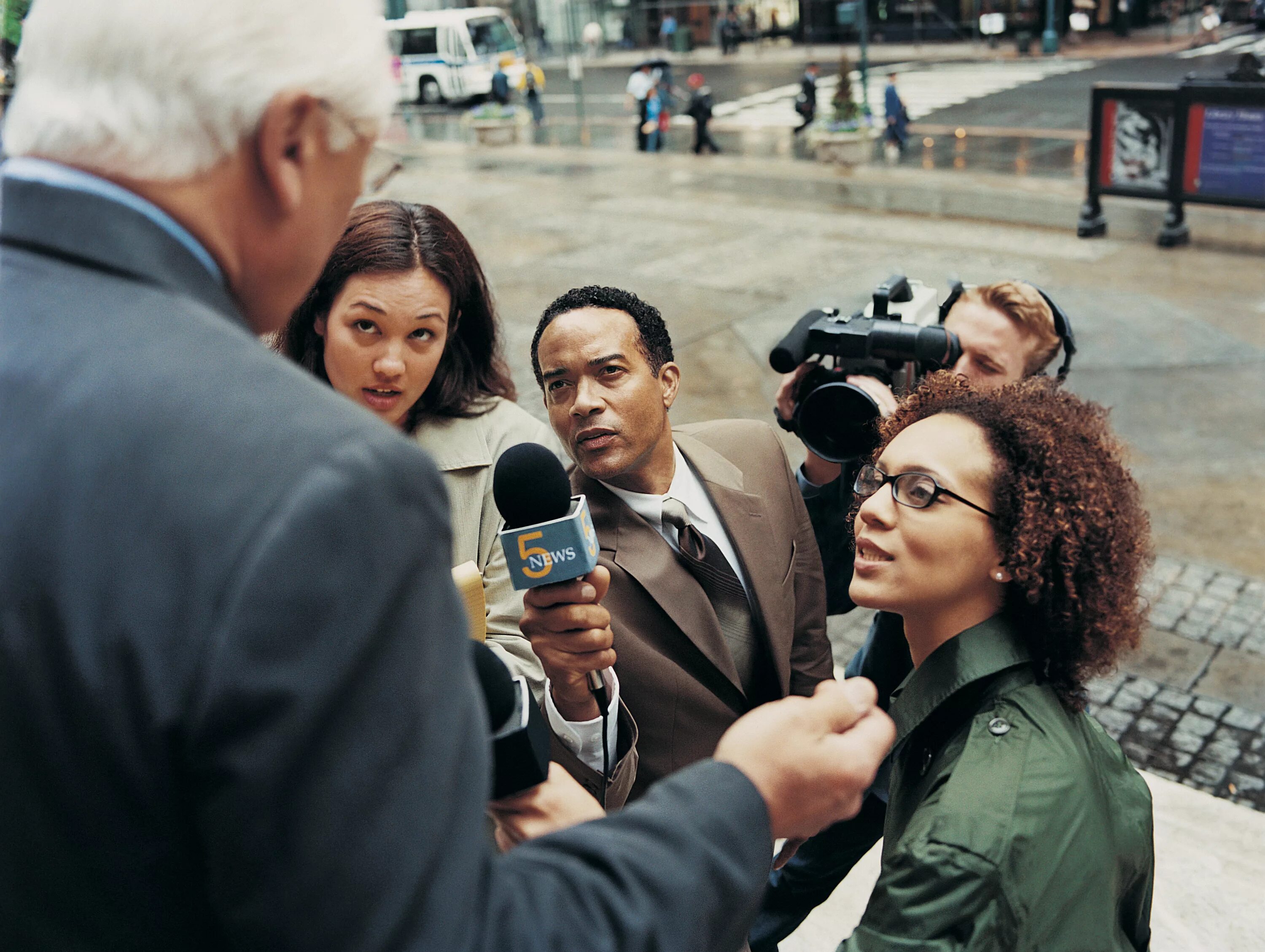 Listen to a reporter interviewing
