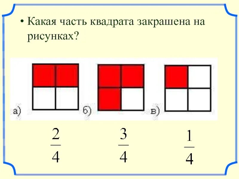 Какой из квадратов поделен на 2 неравные. Деление квадрата на доли. Какая часть квадрата заштрихована. Доли квадрата 3 класс. Квадрат разделенный на доли.