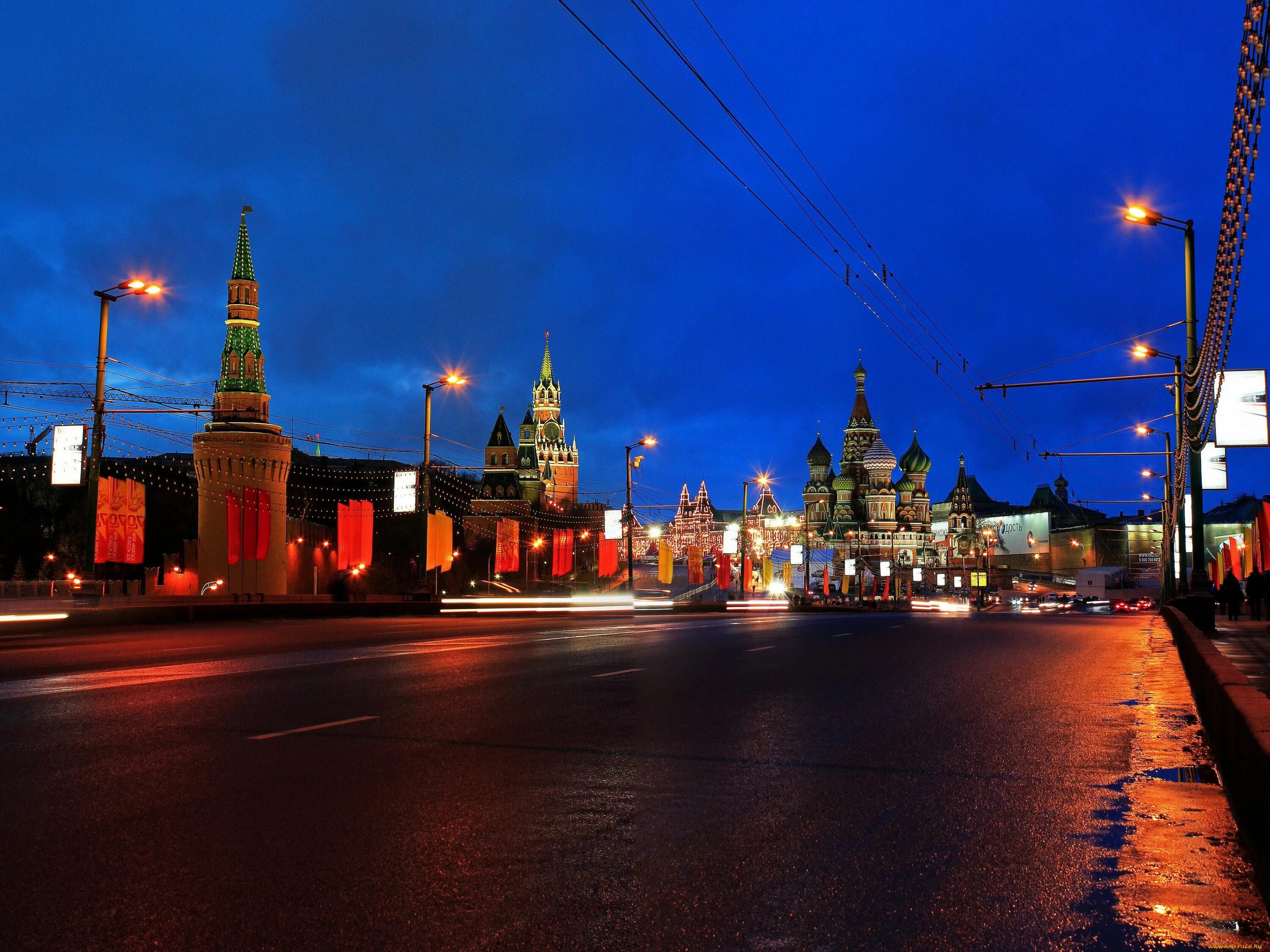 Большой Москворецкий мост. Город Москва. Ночная Москва. Ночная Москва летом. Версия россия город