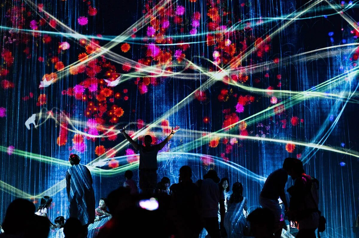 Музей Япония TEAMLAB. Музее цифрового искусства TEAMLAB Borderless, Токио.. Музей цифрового искусства Мори (Токио, Япония). Музей цифрового искусства TEAMLAB Япония.