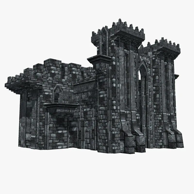 Черный замок купить. 3д модель замка Аркания. Черный замок без фона. 3д замок черный. Mesh модель замка.